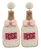  Beaded Rose Bottle Earrings
