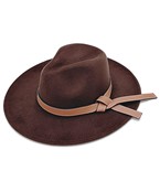  Faux Leather Bandd Panama Hat