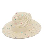  Rhinestone Studded Straw Fedora