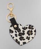  Leopard Heart Key Chain