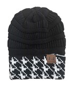  Houndtooth Beanie