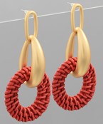  Rattan Link Earrings