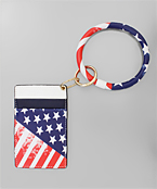  Patriotic ID Card Key Chain