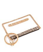  Rhinestone Cork Transparent Pouch Keychain