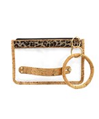  Small Rhinestone Cork Transparent Pouch Keychain
