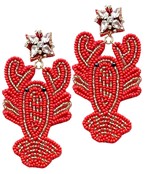  Beaded Crawfish Earrings