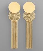  Filigree & Metal Tassel Earrings