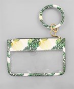  Leather Transparent Pouch Keychain