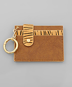  Tiger & Leather ID Holder Key Chain