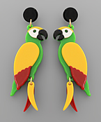  Acylic Parrot Earrings