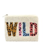  WILD  Beaded Coin Pouch