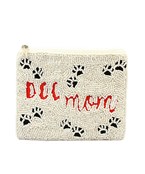  DOG MOM Beaded Coin Pouch