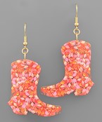  Glazed Cowboy Boots Earrings