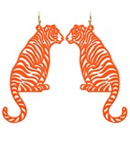  Color Coated Tiger Filigree Earrings