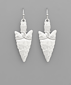  Hammered Arrow Head Earrings