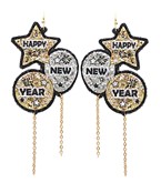  HAPPY NEW YEARS Balloon Earrings