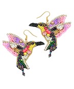  Beaded Hummingbird Earrings
