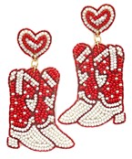  Valentine's Day Cowboy Boots Earrings