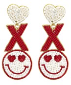  Valentine's Day Smiley XO Earrings