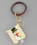 Snowman Sanitizer Key Ring Bracelet