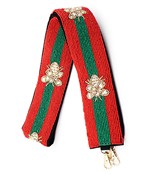  Bee & Line Beaded Bag Strap