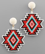  Native Pattern Bead Earrings