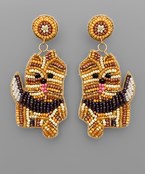  Dog Beaded Earrings