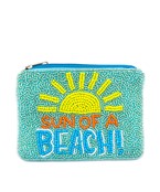  SUN OF A BEACH Beaded Coin Pouch