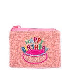  HAPPY BIRTHDAY Beaded Coin Pouch