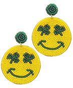  St Patrick's Day Smiley Face Earrings