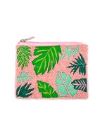  Palm Leaf Beaded Coin Pouch
