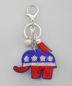  US Flag Elephant Keychain