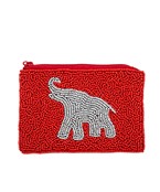  Elephant Beaded Coin Pouch