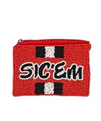  SIC'EM Beaded Coin Pouch