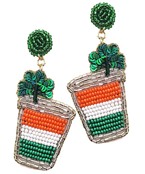  St Patrick's Day Drink Earrings