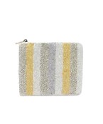  Beaded Stripe Pattern Coin Pouch