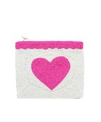  Beaded Heart Coin Pouch