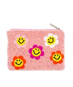  Smile Flower Beaded Coin Pouch