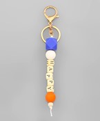  Letter Wood Cube Key Chain