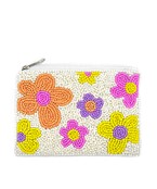  Multi Flower Beaded Coin Pouch