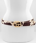  Rope Buckle Cowhide Belt