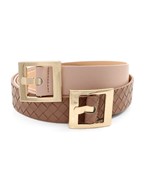  Rectangle Plain & Textured Belt Set