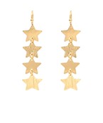  4 Star Linear Drop Earrings
