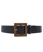  Square Wooden Buckle Woven Belt