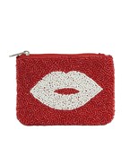  Beaded Lips Coin Pouch