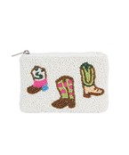  Beaded Boots Coin Pouch