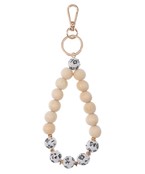  Wood Ball Beaded Key Chain