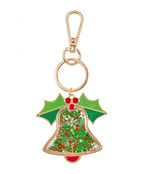  Glitter Xmas Bell Shaker Keychain
