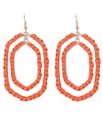  Hexagon Raffia Earrings