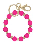  Clay Ball & Metal Beads Keychain